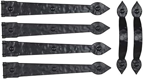 Hinge IT Premium Carriage House Handle & Hinge, Black Garage Door Mag…